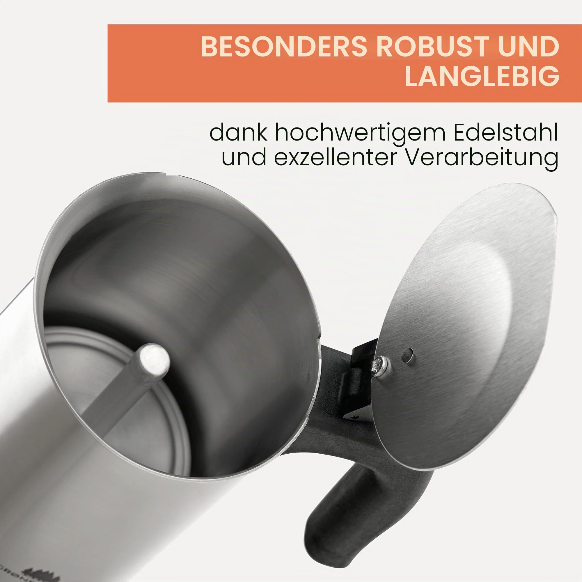 Groenenberg Spar Set 3 | Espressokocher Induktion 4 Tassen + Kaffeemühle manuell | Edelstahl Espressokanne (200ml) + Handkaffeemühle