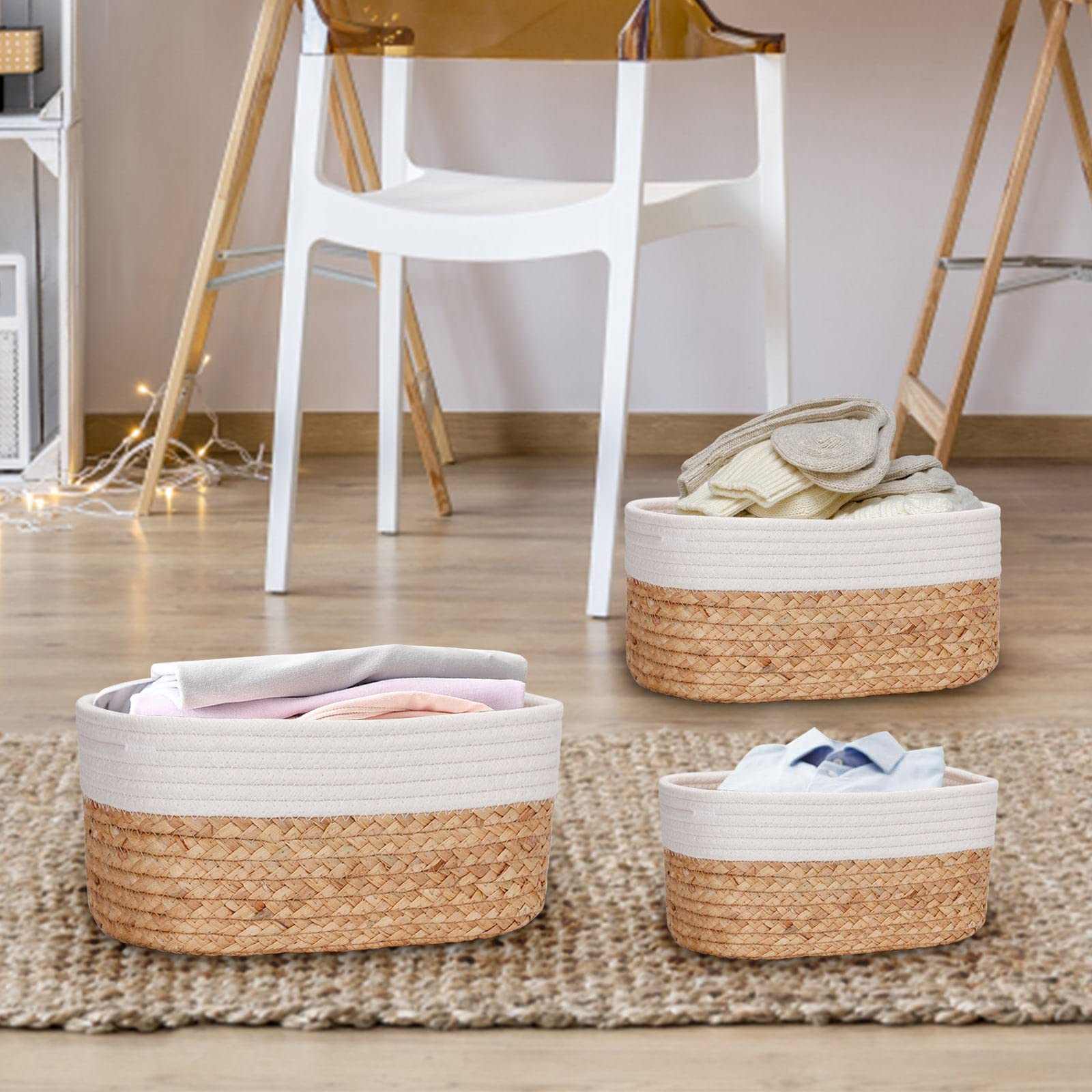 Cestini Per Mele 2 Unità - Set Di Cestini In Giacinto D'acqua Per La Decorazione E La Conservazione Della Casa 84666767