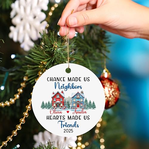 Miniatura 4 de Chance Made Us Neighbors - Adorno de Navidad de vecino personalizado, recuerdo de Navidad personalizado de agradecimiento de vecino, regalos de