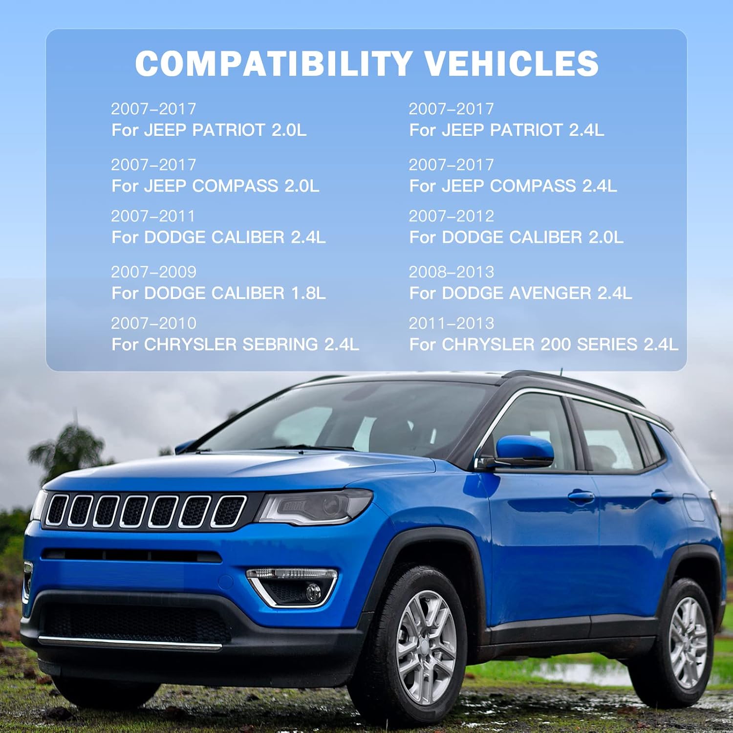 High Output Alternator for Dodge for Avenger 2008-2013 for Caliber 2007-2012, for Chrysler for Sebring 2007-2010 for 200 2011-2013, for Jeep for Patriot for Compass 2007-2016 Replaces# 11231