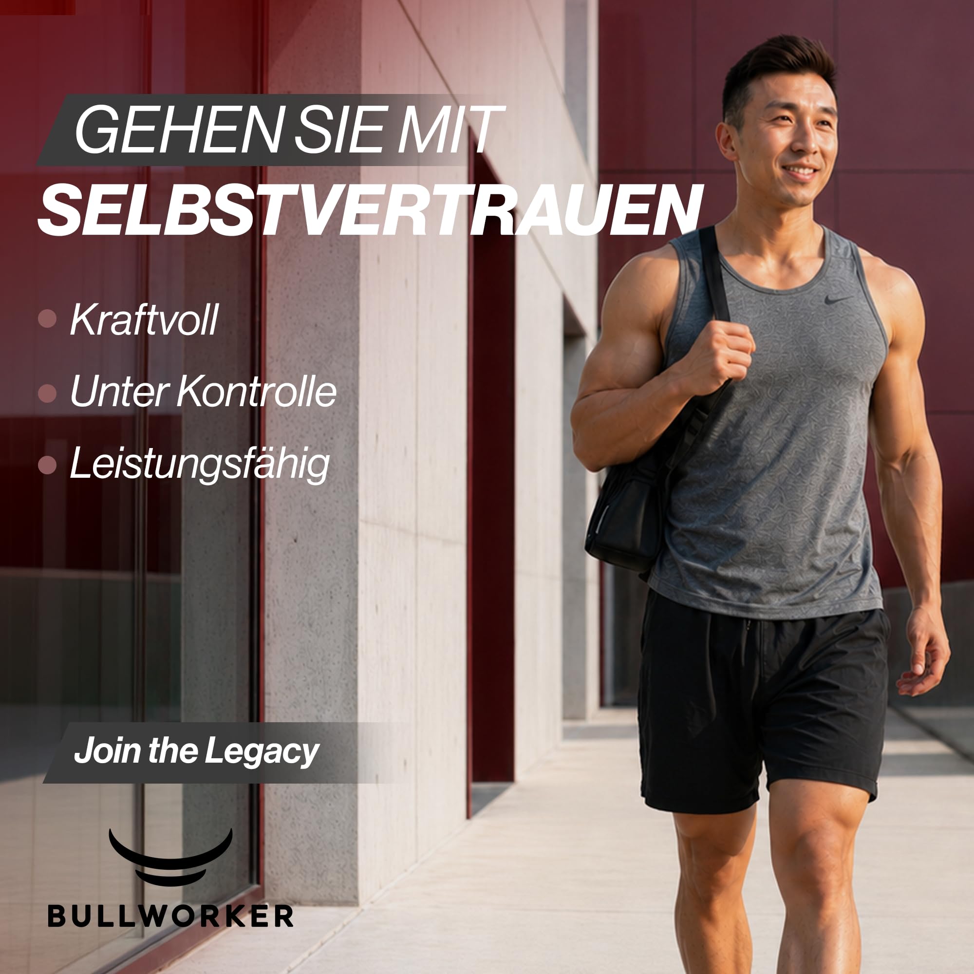 Bullworker Stahlbogen 50 cm - Tragbares Heimfitnessgerät & Gerät für isometrische Übungen für Arme, Brust, Rücken, Schultern, Rumpf, Bizeps, Trizeps, Bauchmuskeln - Krafttrainingsgerät