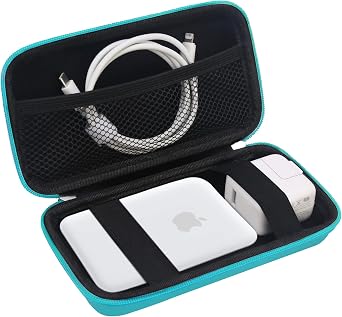 Elonbo Carrying Case for Apple MagSafe Charger Battery Pack, Hard Travel Organize Bag for Mag Safe Magnetic Power Bank for iPhone 13/13 Pro, Extra Mesh Pocket Fits Power Adapter Cable, Green