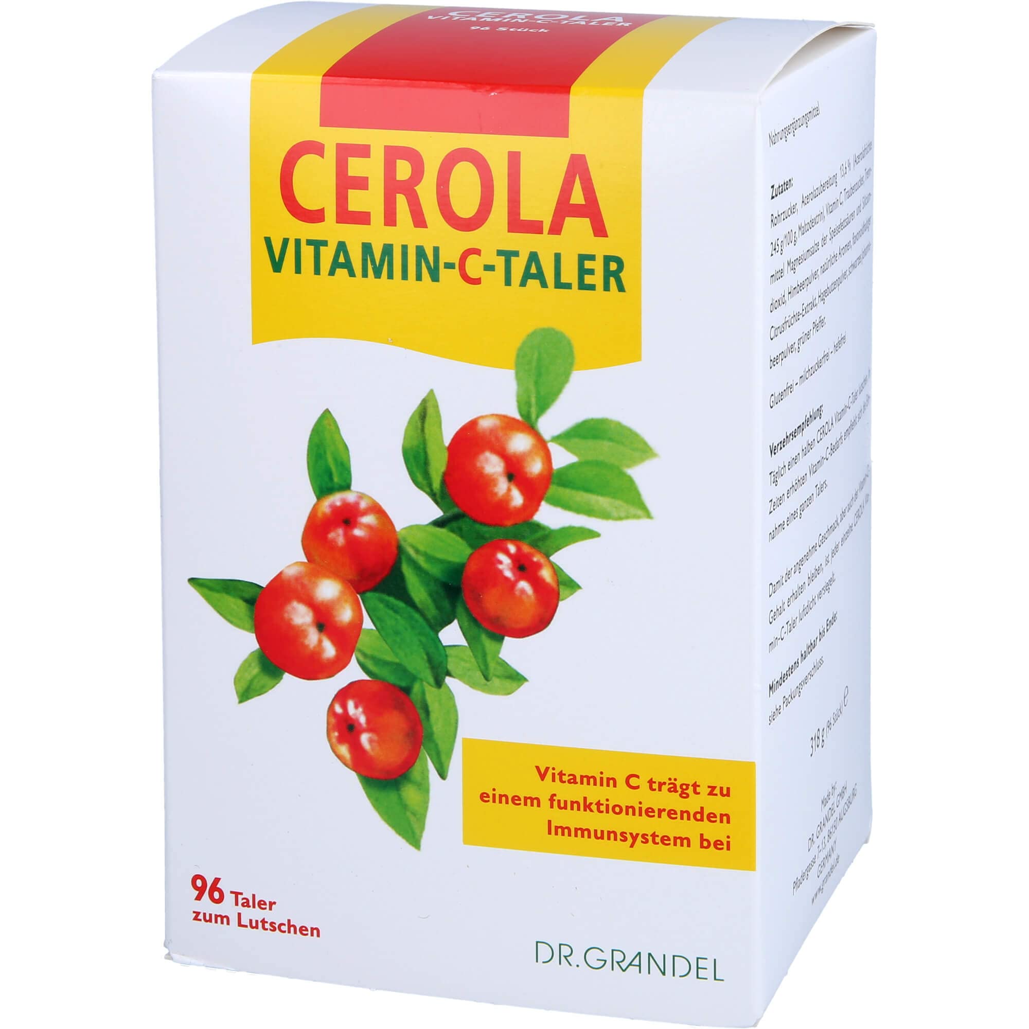 Dr. Grandel Cerola Vitamin C Taler 96 Lutschtabletten, 318 g