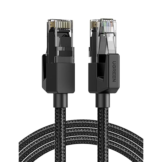 UGREEN Cat 6 Ethernet Cable Braided Cat6 Gigabit High Speed 1000Mbps Internet Cable RJ45 Shielded Network LAN Cord Compatible for PC PS5 PS4 PS3 Xbox Smart TV Router 15FT