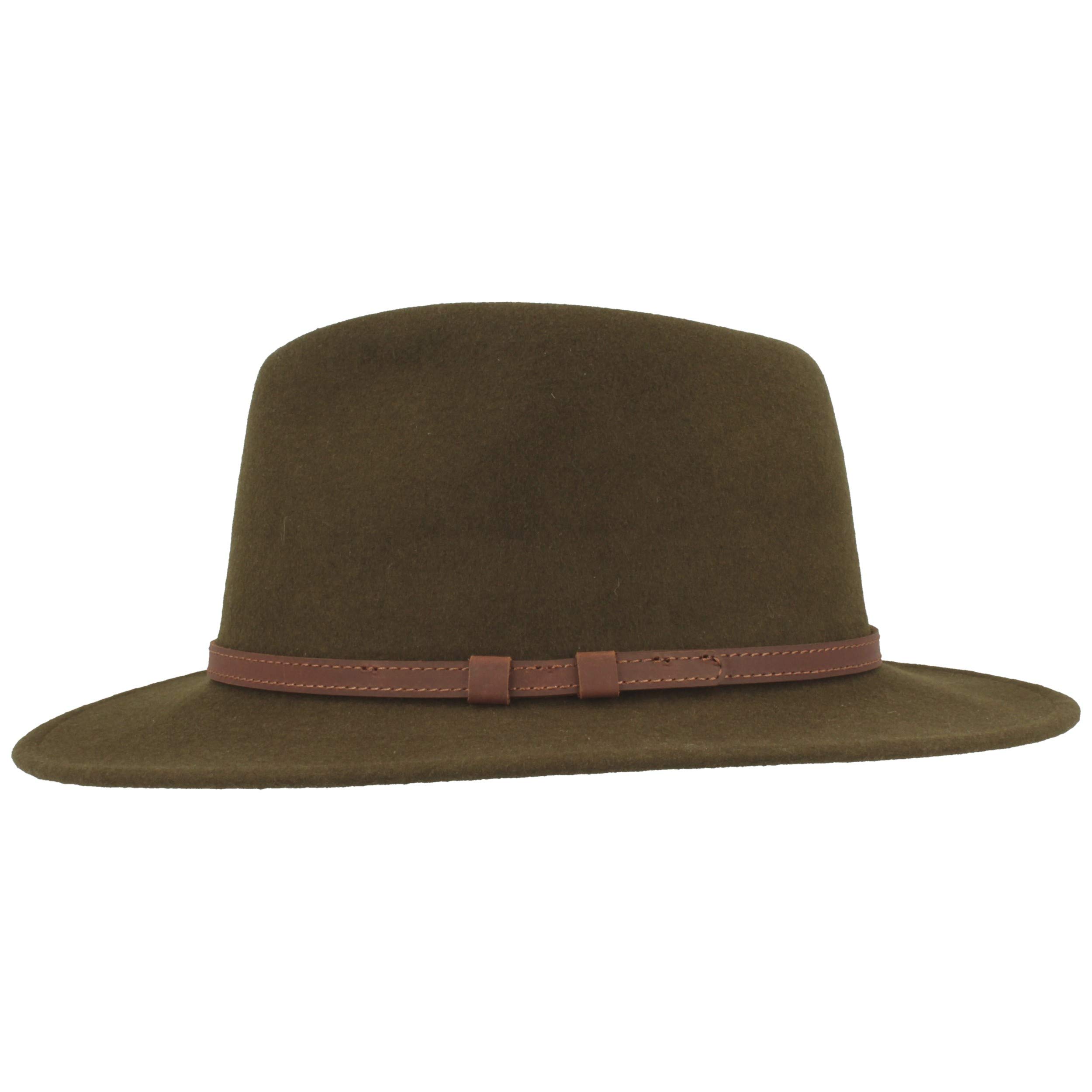 Breiter Cappello in feltro per esterni, impermeabile, pieghevole, in pelle, per uomo e donna
