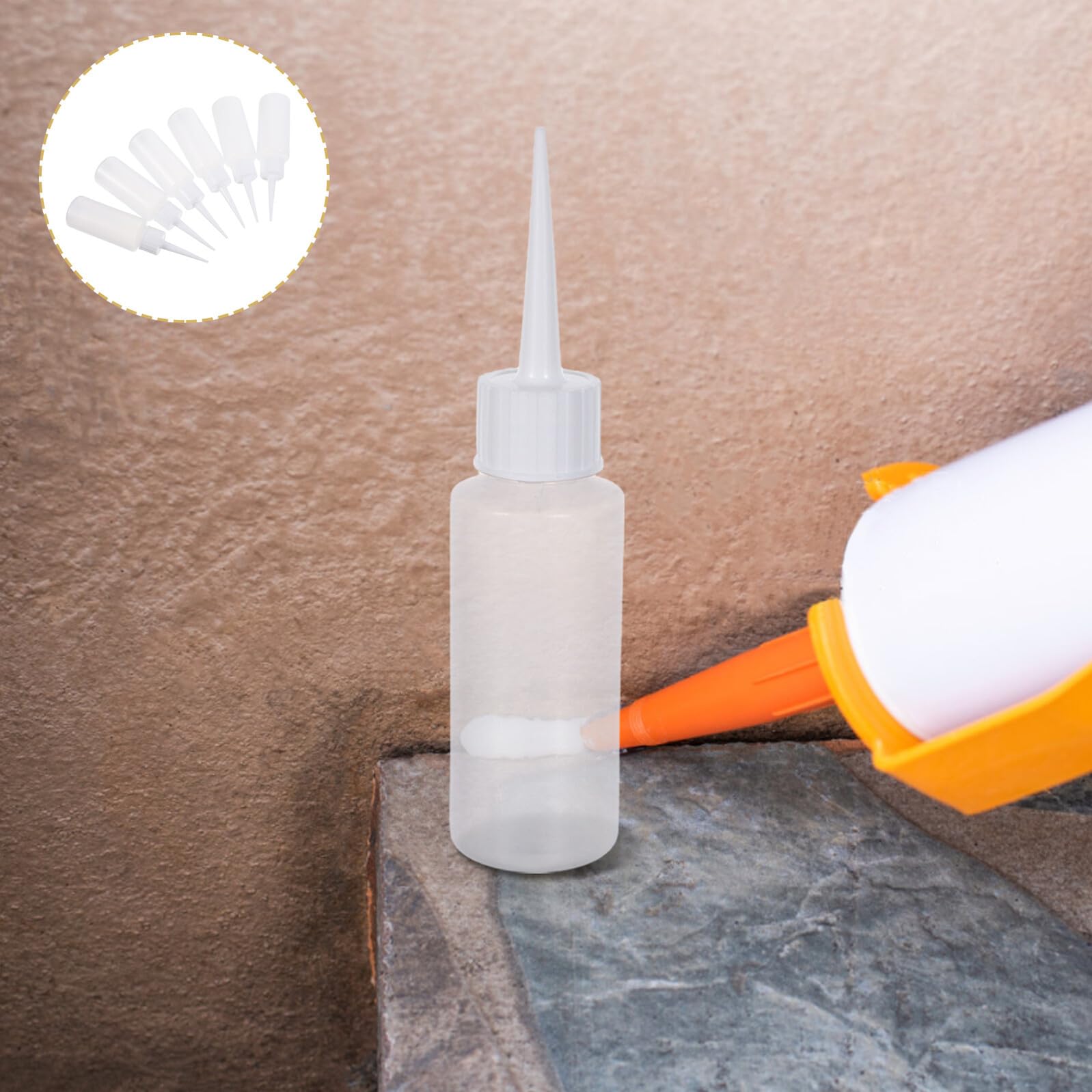 NOLITOY Botellas Aplicadoras de Plástico Exprimibles Transparentes con Punta de Precisión 100 Unidades Frascos Cuentagotas Vacíos para Pegamento y Lechada Ideales para Manualidades y