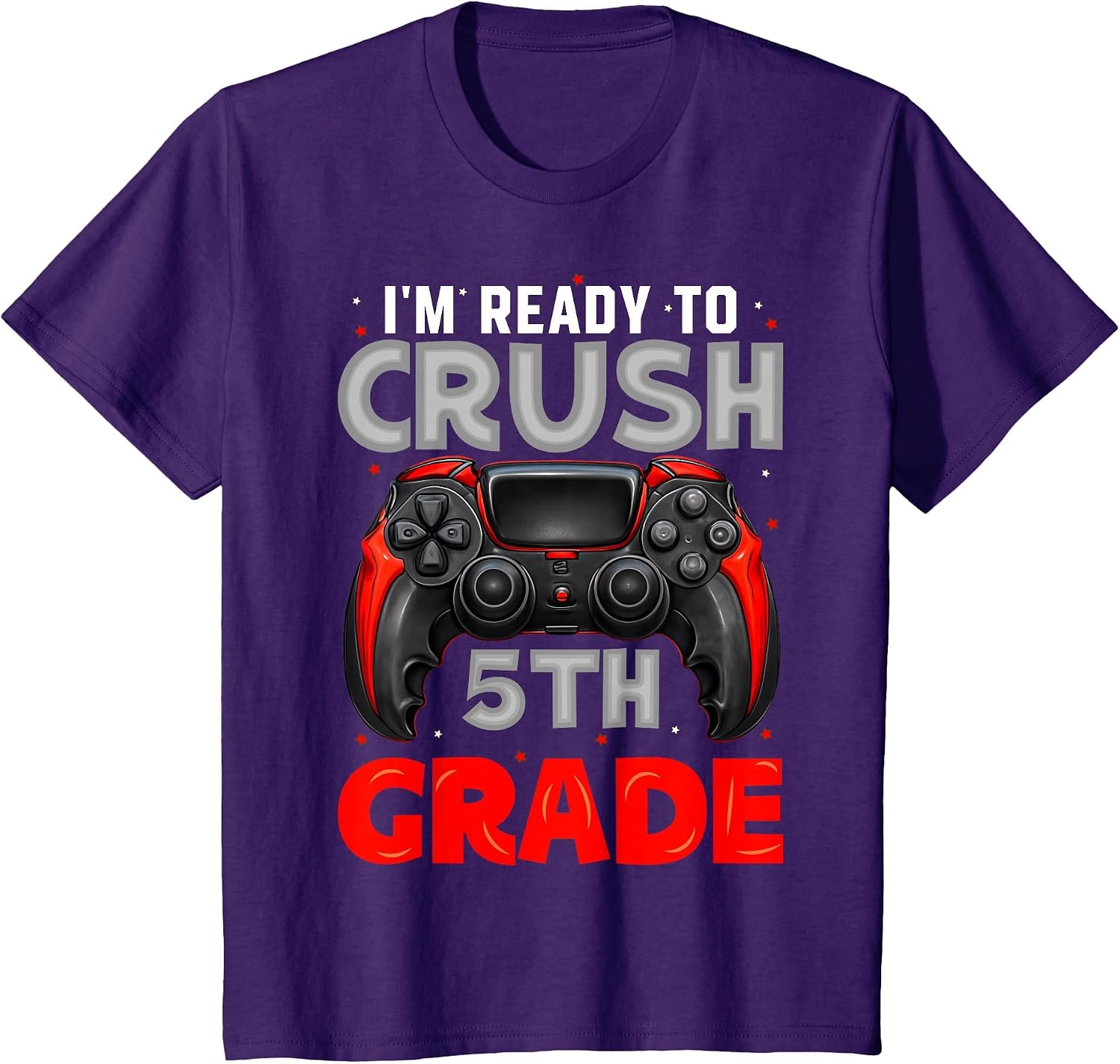 I'm Ready to Crush 5th Grade Back to School Video Game Boys T-Shirt image 5