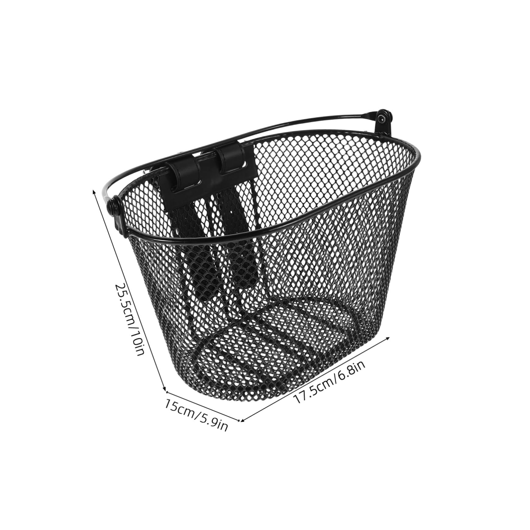 Balacoo Durable Metal Wire Cycling Basket with Carrying Handle Easy to Install for Bicycles and Tricycles Versatile Storage for Daily Shopping and Trips