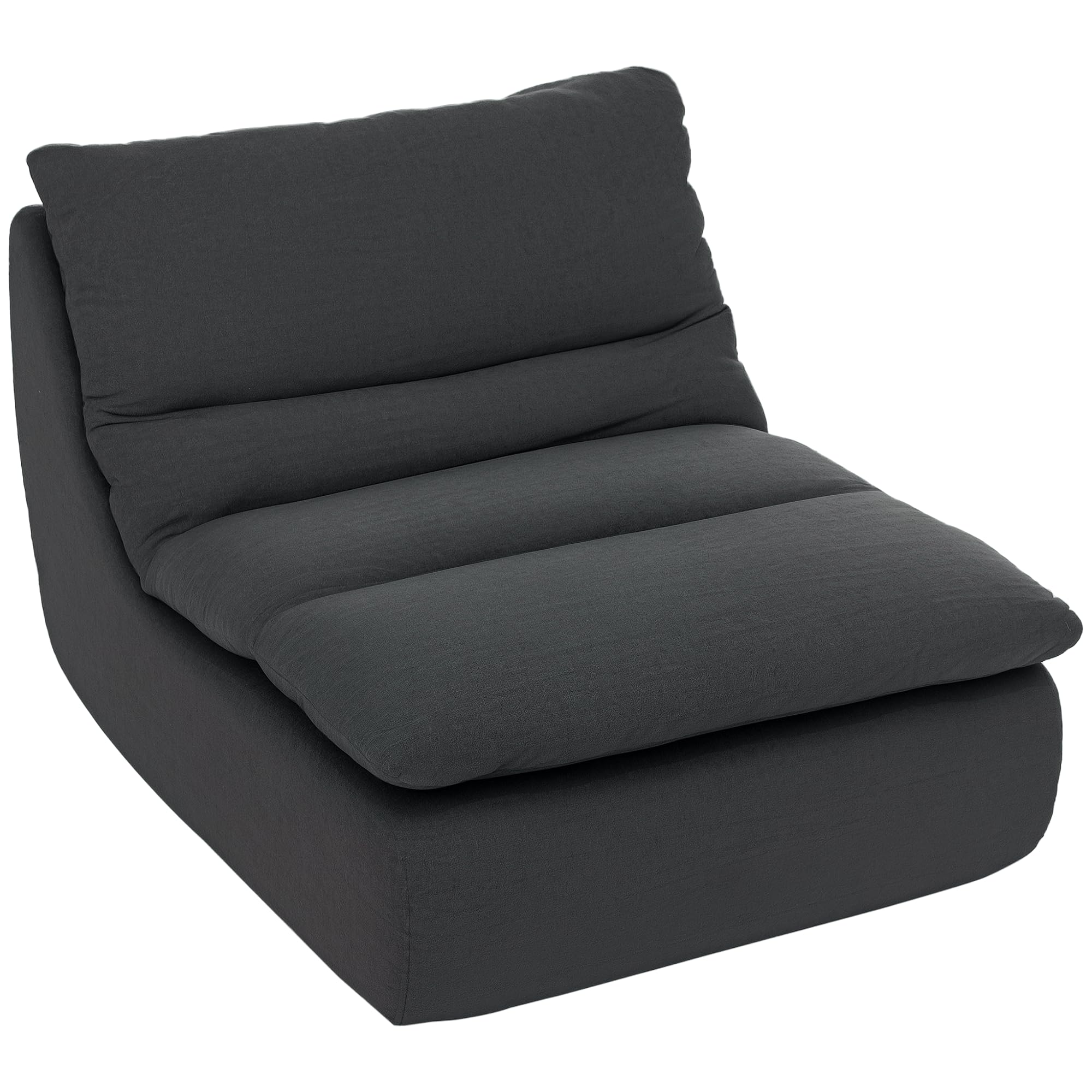 HOMCOM Bodenstuhl mit einteiligem ultrahochdichtem Schaumstoff, Bodensessel Lazy Sofa mit Samtoptik Meditationsstuhl Relaxsessel für Zuhause, Büro, Grau