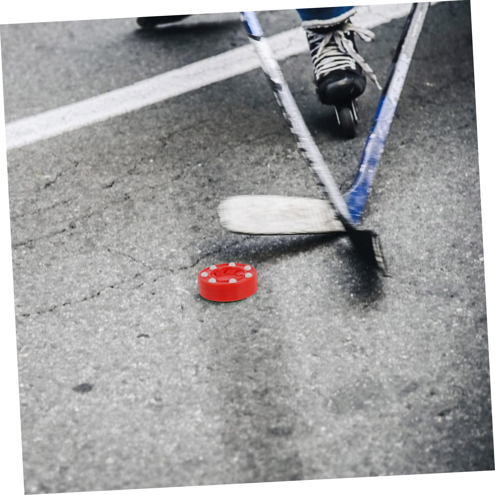 Produktbild von BESPORTBLE 2stücke Rollhockey Pucks Langlebige Stoßfeste Street Hockey Pucks Für Indoor Und Outdoor Professionelle Rollhockey Trainingspucks Mit Hoher Gleitfähigkeit Und Stabilität
