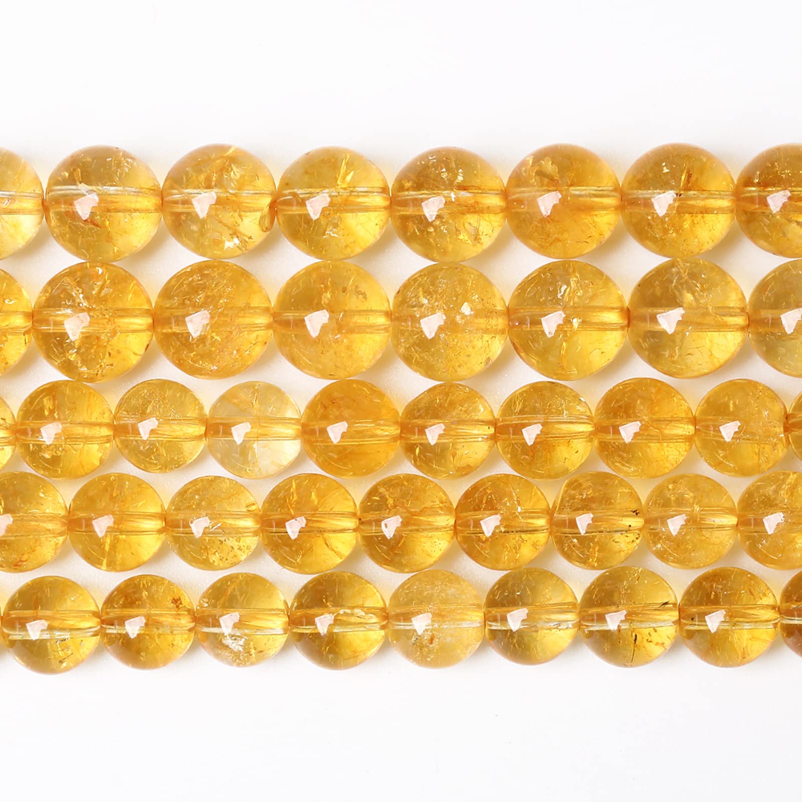 Natürliche Zitrin-Perlen für Schmuckherstellung, 4 mm, gelbe Kristall-Quarz-Perlen, rund, lose Perlen, DIY, Armband, Halskette, Ohrringe, 81,3 cm, 2 Stränge, ZW-A-1032, 180 Stück