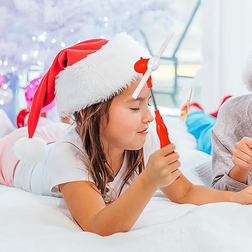 Miniatura 8 de Toyvian 3 varitas brillantes para niños, molino de viento iluminado, molinillos de mano LED para niños, juguete de ventilador con música, varita de