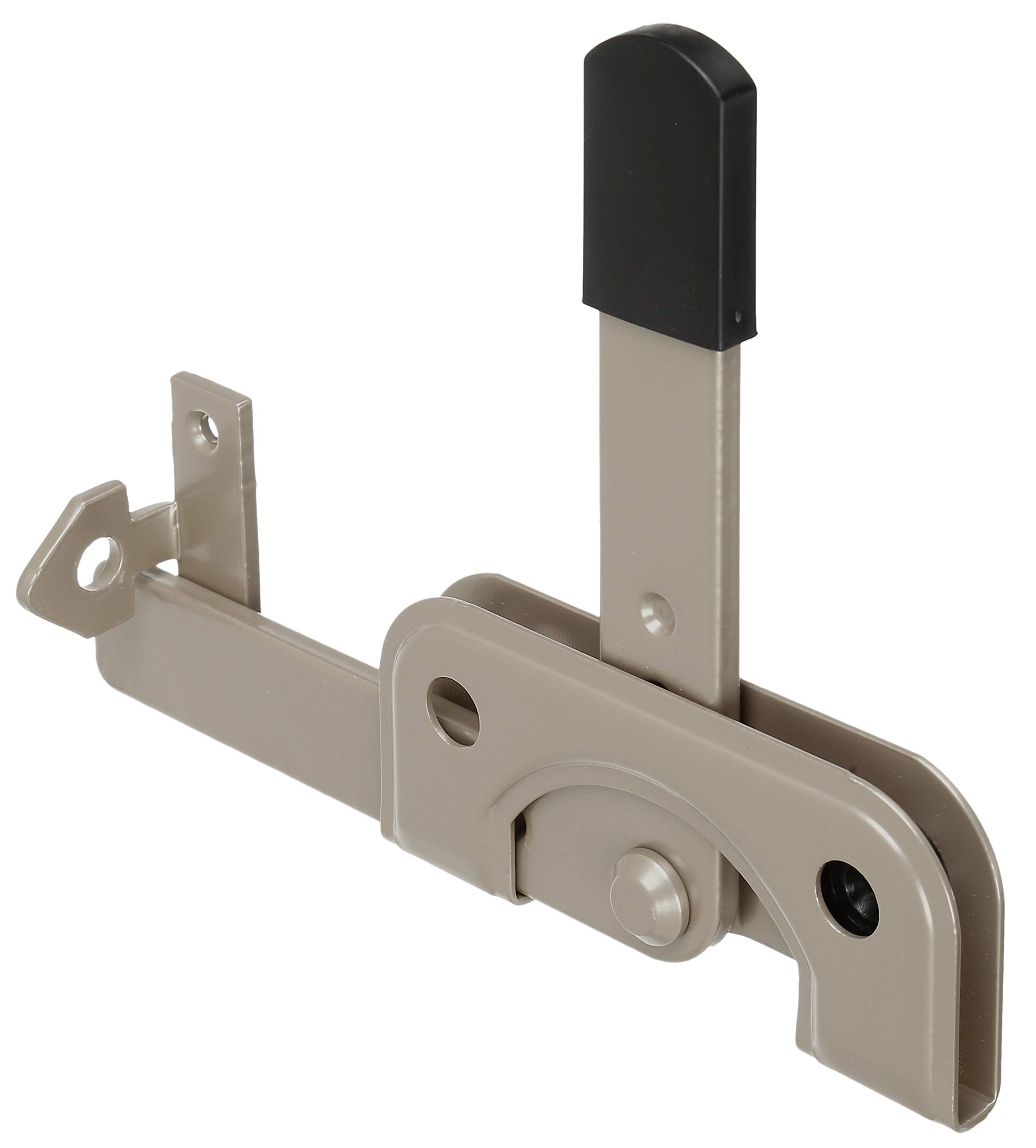 Alberts 301385 DURAVIS® tuinpoortgrendel | speciaal voor smalle framebalken | zwartdiamant dubbelzijdige coating | plaat 120 x 50 mm
