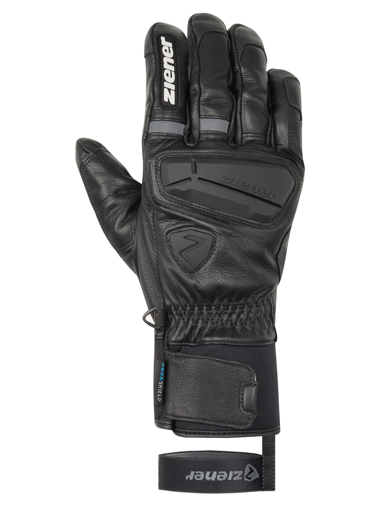Ziener Guanti da sci GALF-Z da uomo/sport invernali | Primaloft, pelle, touch, nero, 9