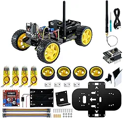 LAFVIN Kit de iniciação de robô com módulo ESP32 e aprendizado de código, versão completa, kit de carro inteligente compatível com Arduino IDE