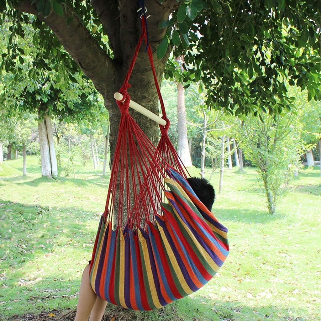 Sedia Amaca Sospesa in Cotone e Poliestere, Multicolor, 100 x 90 cm, Imbottita 3 cm, Portata 120 kg, per Giardino e Terrazzo
