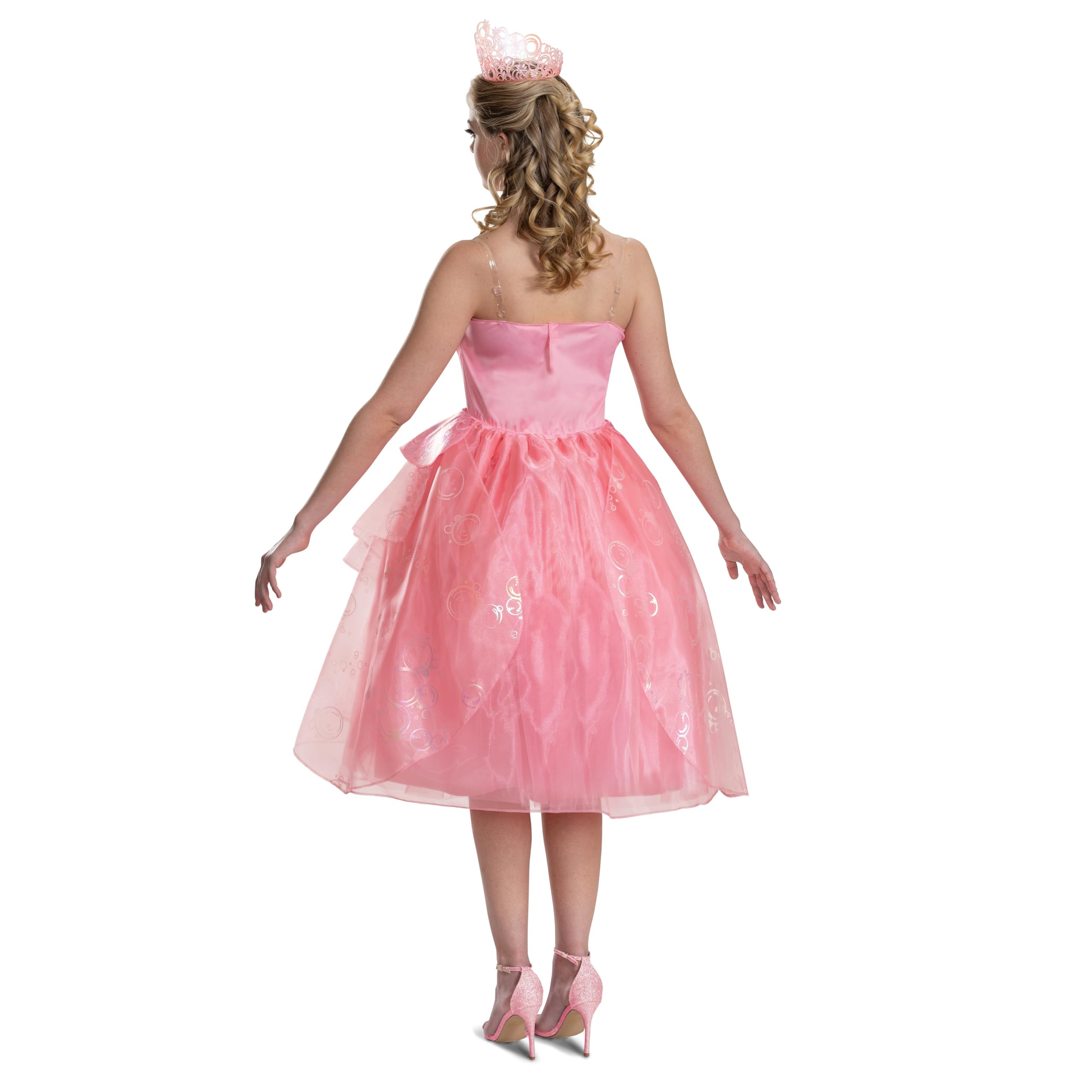 Amazon.com: Disguise Wicked Glinda Costume, Deluxe Official Wicked Pink Glinda  Dress Costume Dress for Women, Size (4-6) : Clothing, Shoes & Jewelry