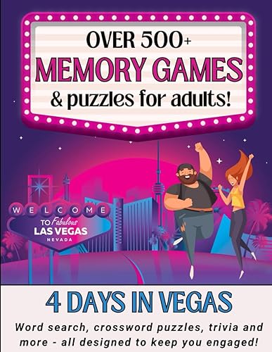 Ultimate Memory Games for Seniors: Large Print Adult Puzzle Book "4 Days in Vegas" Featuring Brain Exercises to Increase Cognitive Abilities