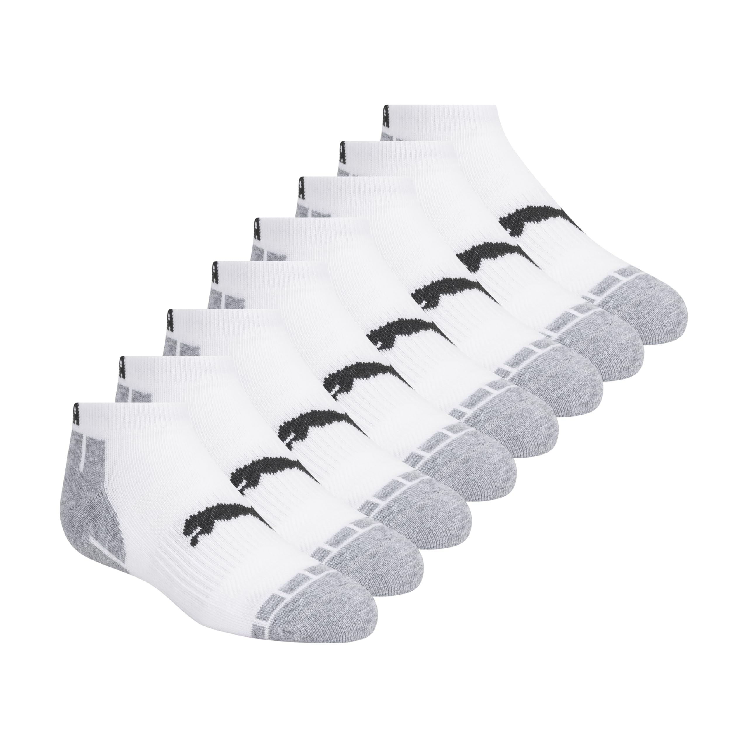 PUMA Kids' Low Cut Extra Cushion &amp; Arch Support Socks (8-Pack)