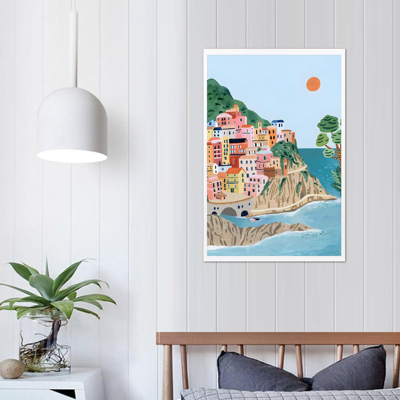 Amazon.com: Five Fishing Village Wall Art Italian Riviera Art