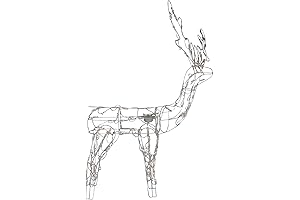 Northlight 48" Animated Lighted White Standing Reindeer