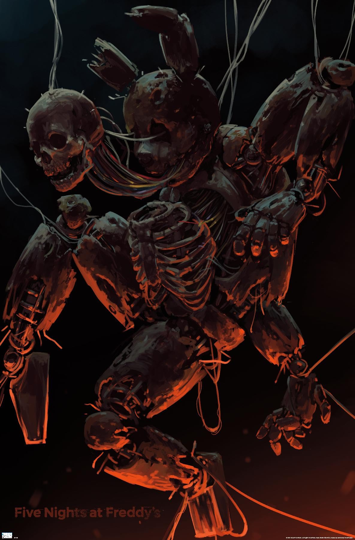 Five Nights at Freddy's - Skeleton Wall Poster, 19L" x 13W", Premium Unframed Version