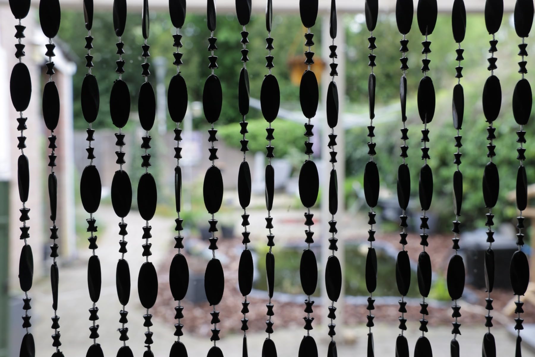IVOL Rideau de porte – Rideau anti-mouches en perles – 90 x 220 cm (Noé, noir)