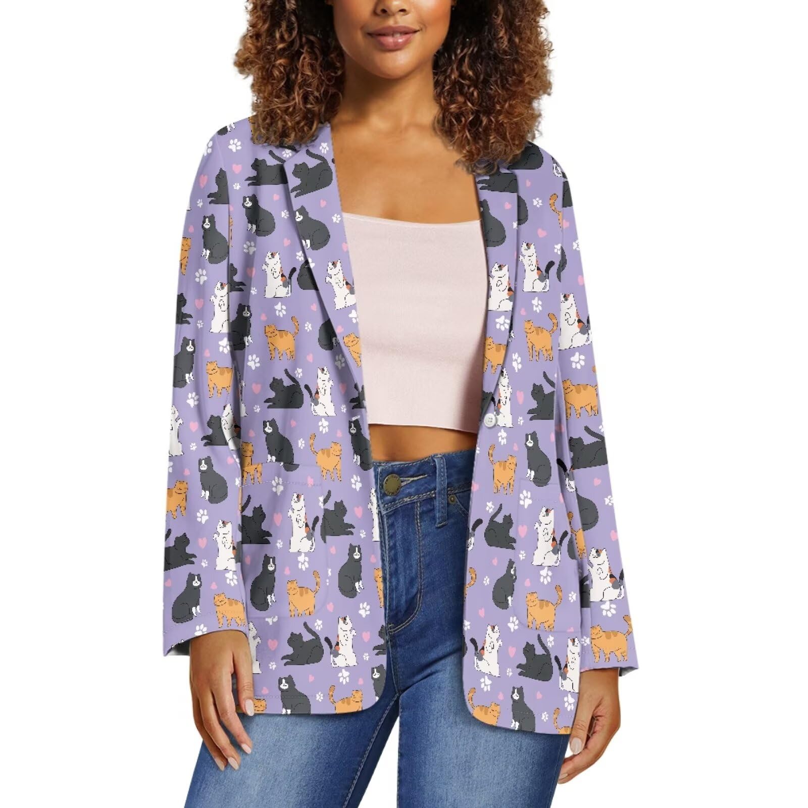 Suit Jackets for Women Lightweight Womens Blazer for Party Casual Regular Womens Blazer Jacket with Two Pockets
