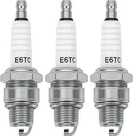 Pacote com 3 velas de ignição E5TC de substituição para E6TC E6RC BP6HS, compatível com motor Predator 79cc, Mini bicicleta Coleman CT100U CC100X, FRP GMB100, Massimo MB100 CK100 SK100 Go Kart, ATV