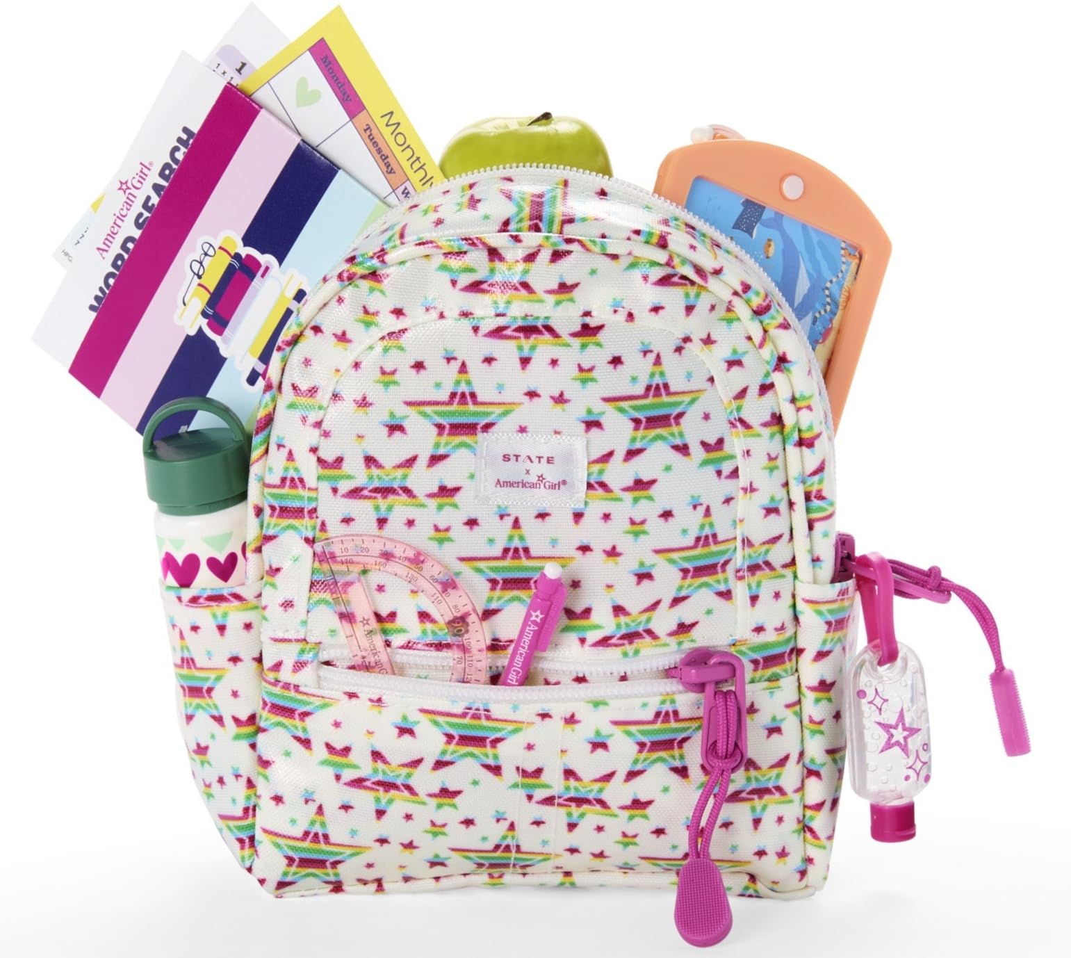 American Girl Truly Me 18-inch Doll Star Student Backpack Playset with Doll Tablet & Reversible Screens, For Ages 6+