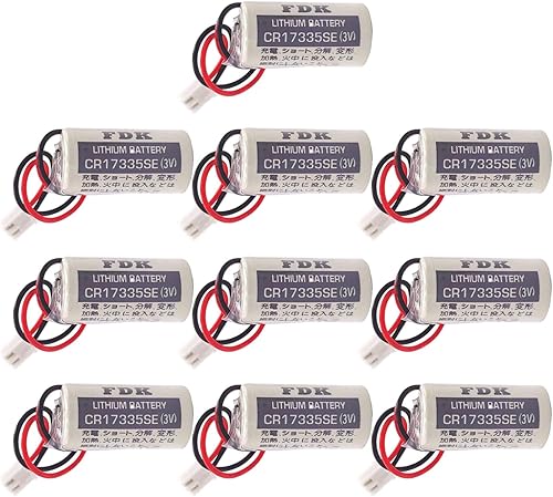 WELLVEUSPaquete de 10 unidadesCR17335SE batería 3V 1800mAh para FDKSanyo CR17335SE para controlador de robot Epson Serie RC Batería R13B060003