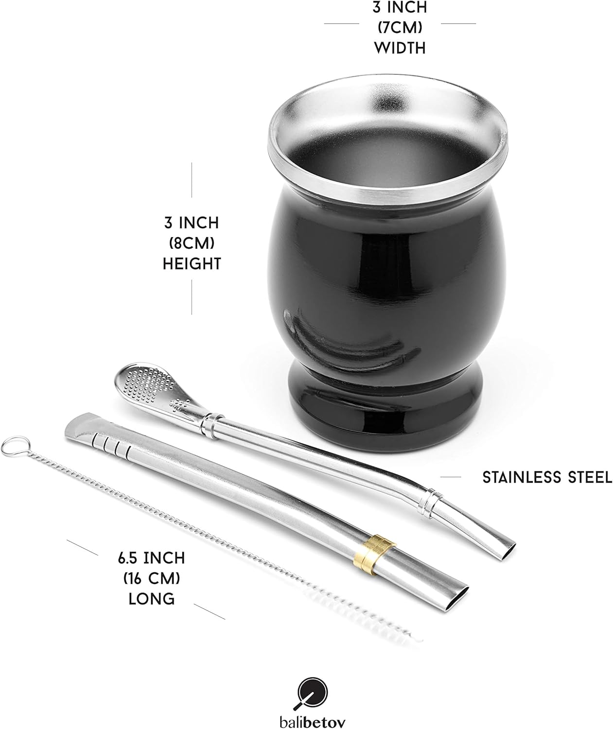 Blасk Frіdау - 50% оƒƒ BALIBETOV Mate Cup And Bombilla Set - Yerba Mate set Includes One Yerba Mate Cup, Two Bombilla Mate (Straw) and Brush - Stainless Steel Double-Wall | Easy to Clean Yerba Mate Gourd (Black) Lоwеѕt Prісе BALIBETOV Mate Cup And Bombilla Set - Yerba Mate set Includes One Yerba Mate Cup, Two Bombilla Mate (Straw) and Brush - Stainless Steel Double-Wall | Easy to Clean Yerba Mate Gourd (Black)