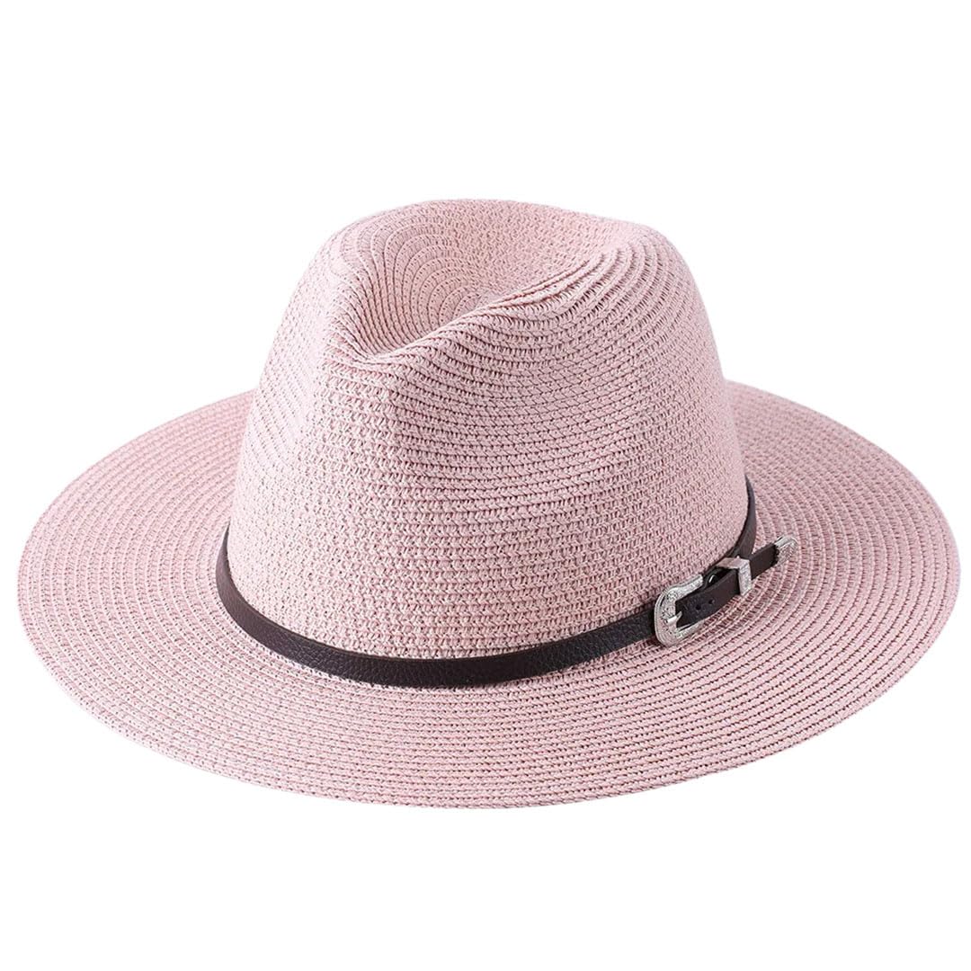Cappello da donna in paglia per genitori e figli, per cappelli da spiaggia Panama Jazz, Pnnrk, 6 7/8-7 1/8