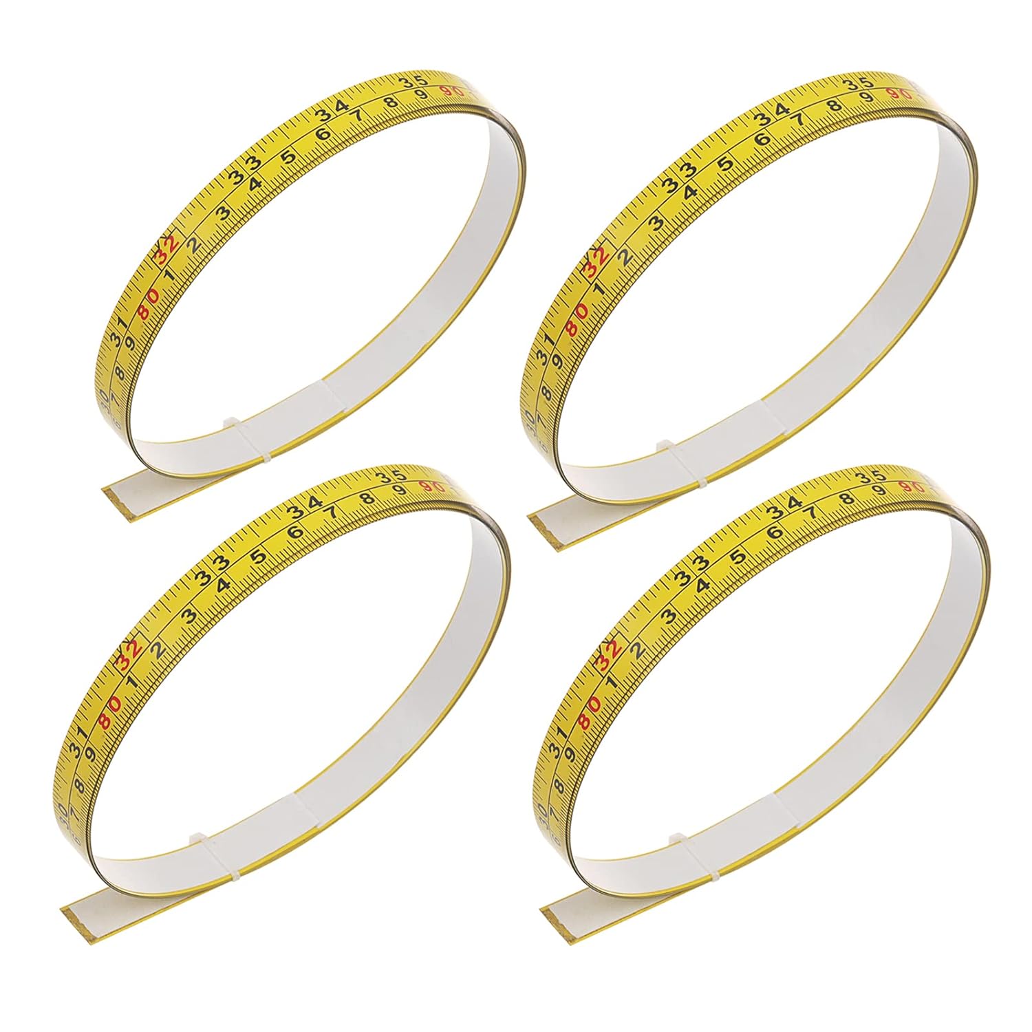 4Pcs SelfAdhesive Measuring Tape, 44 Inch Imperial and Metric Scale