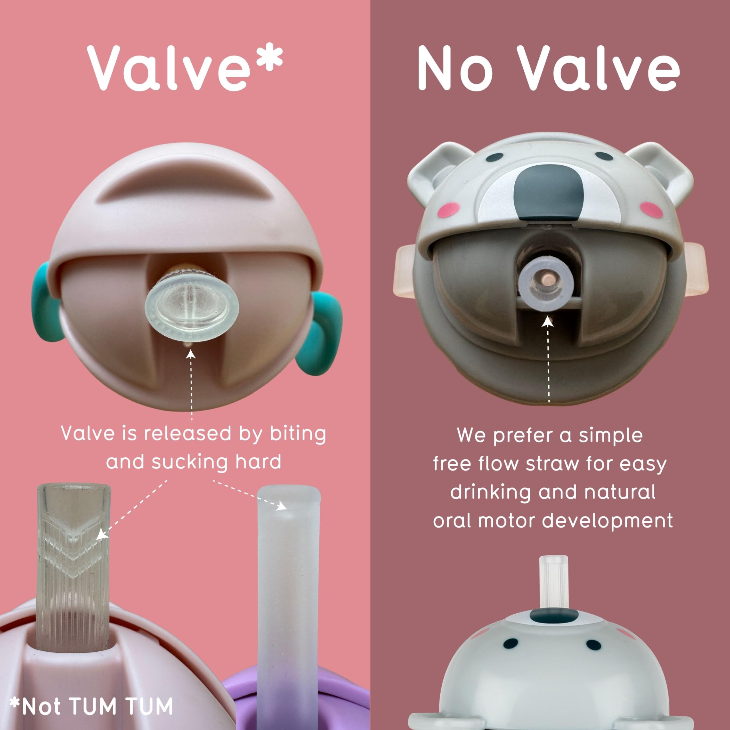 Amazon.com : TUM TUM Tippy Up Free Flow Sippy Cup (No Valve