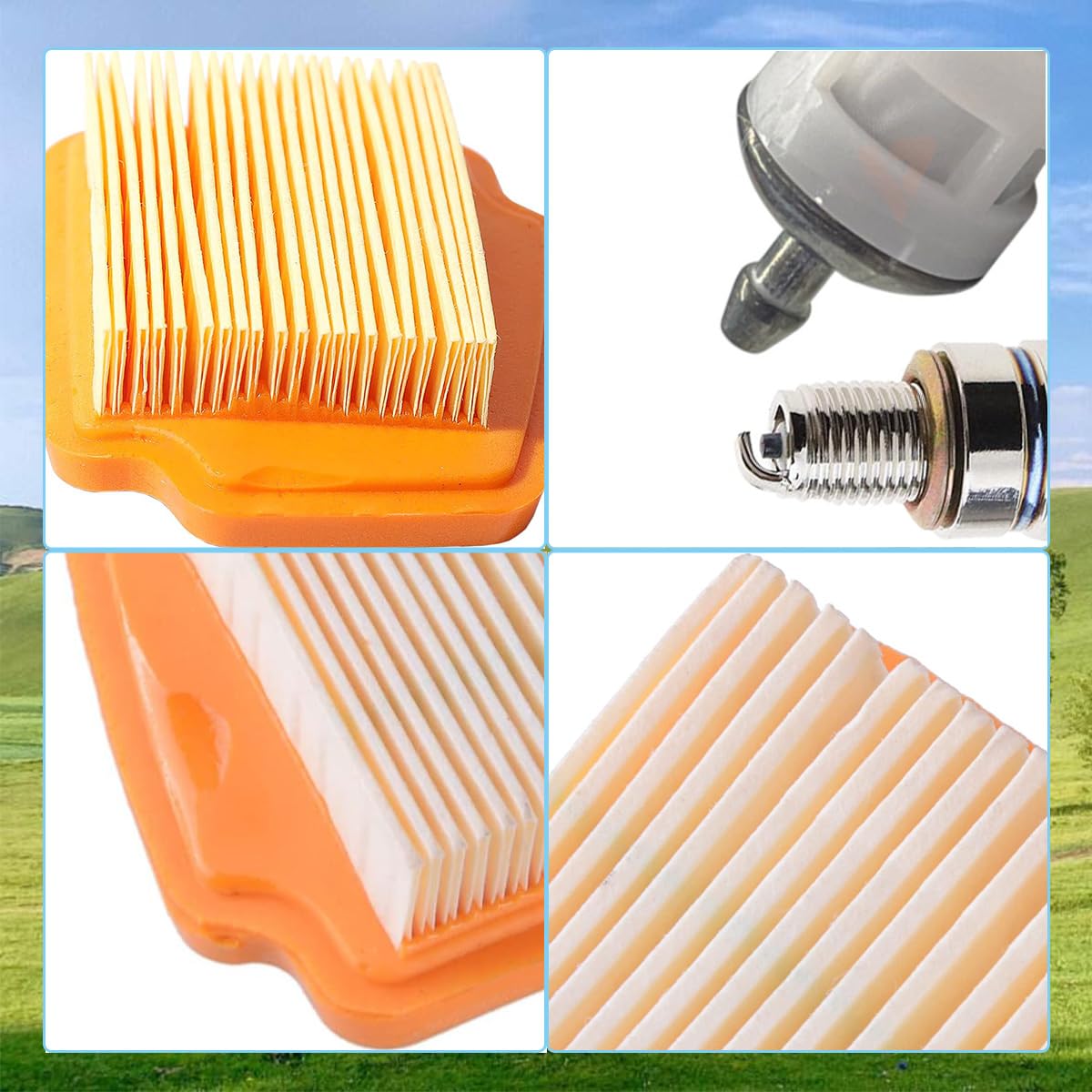 The Lord Of The Tools 3er Set – Luftfilter, Kraftstofffilter & Zündkerze Kit Für Stihl SP92C, SP92TC, KM94R
