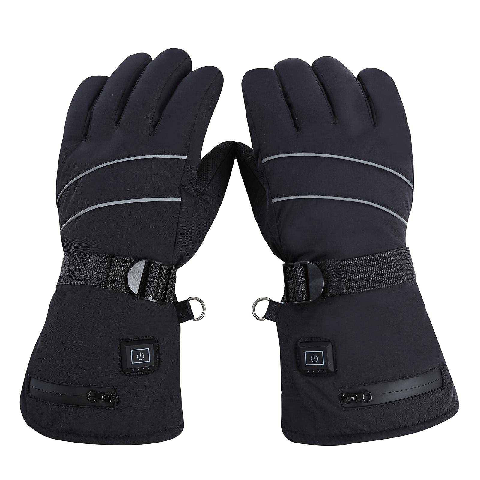 Guantes de motocicleta calefactados | Guantes de invierno recargables de 8.4 V para hombre | Guantes de invierno para hombre con tacto de dedo, guantes de esquí impermeables para pantalla táctil