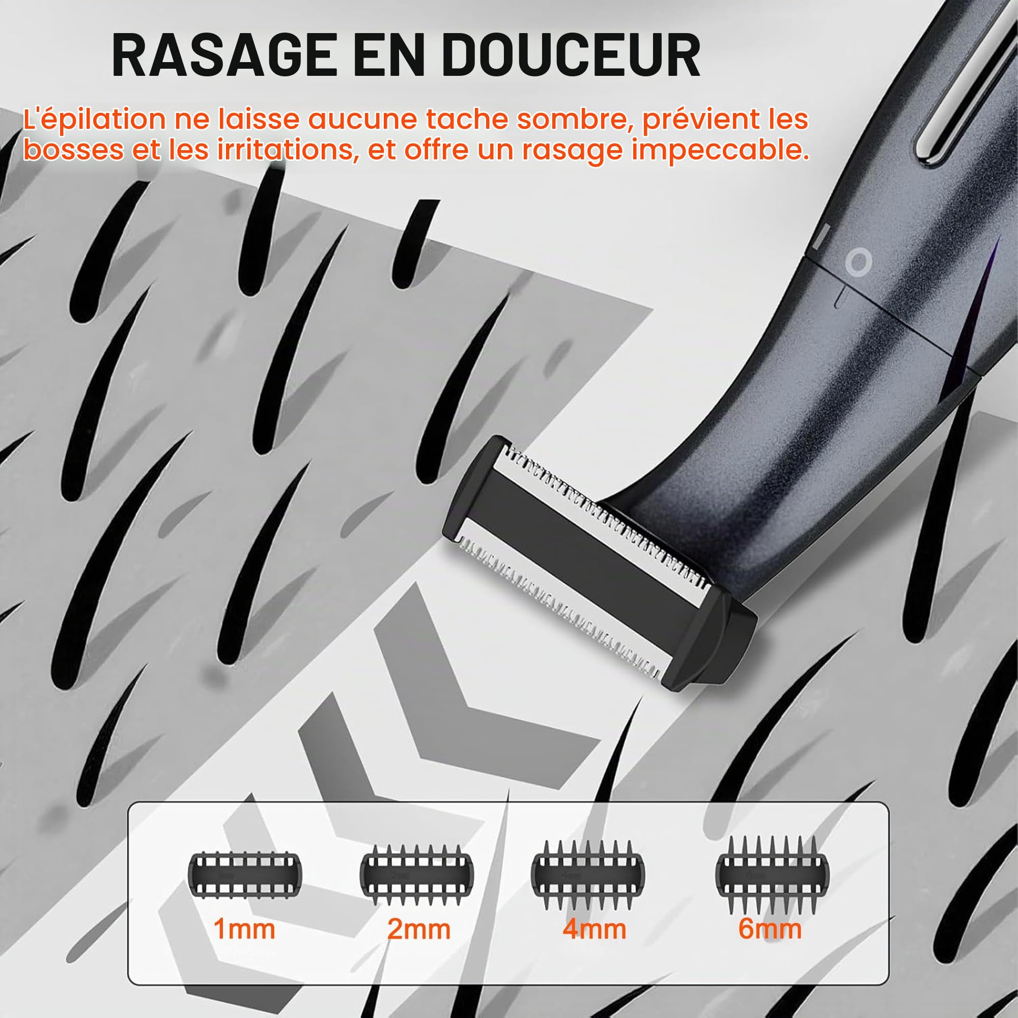Rasoir Electrique Femme, 6-en-1 Rasoir Electrique | Rasoir Électrique avec Affichage LED, Tondeuse Intime Femme Humide/Sec,USB-RechargeStation, Cadeaux Anniversaire