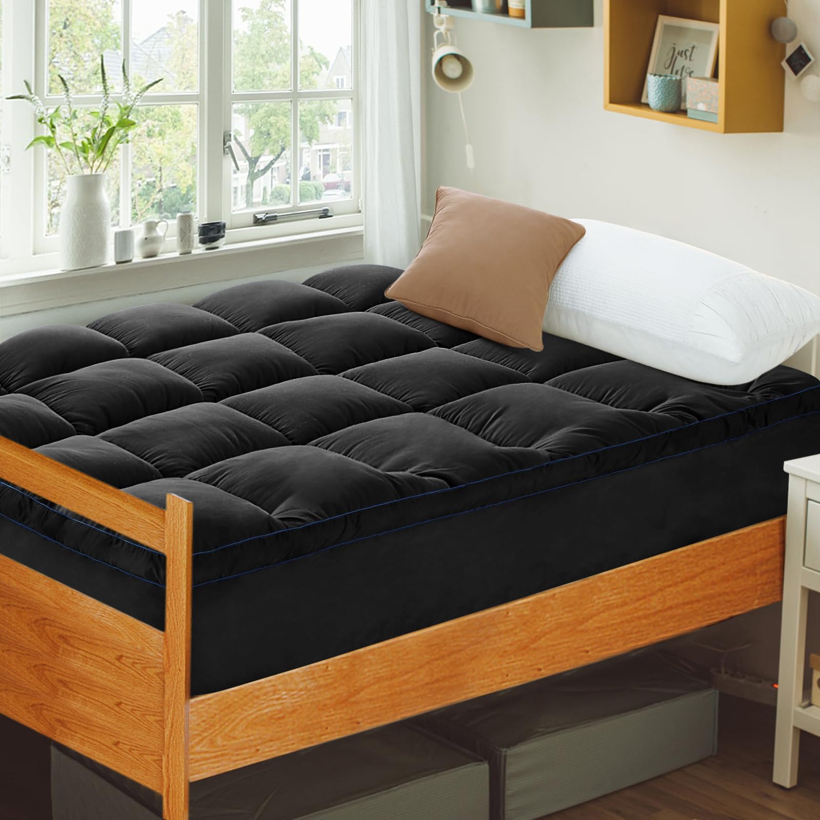 Photo 1 of **HAS BEEN USED**  CYMULA Twin Mattress Topper,  Black  (39"x75")