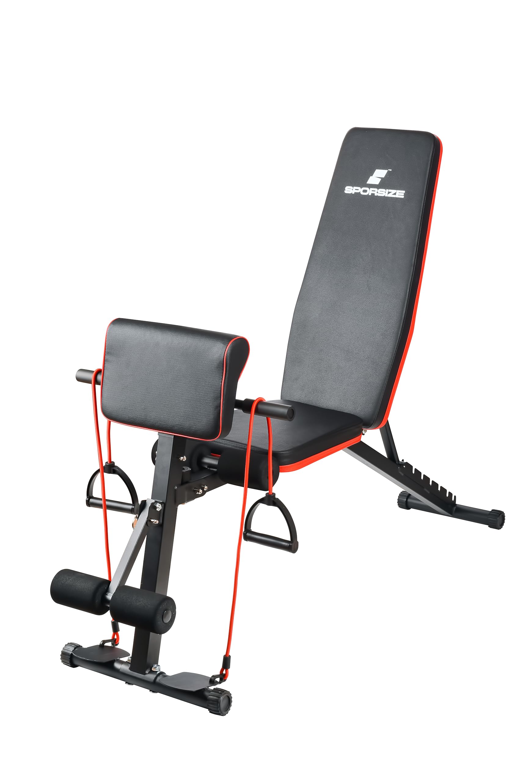Sporsize Adjustable Shuttle Weight Bench – Ayarlanabilir Ağırlık ve Mekik Sehpası, 7 Sırt Açısı & 3 Oturma Pozisyonu, Katlanabilir Çelik Gövde, Ev Tipi Profesyonel Kullanım