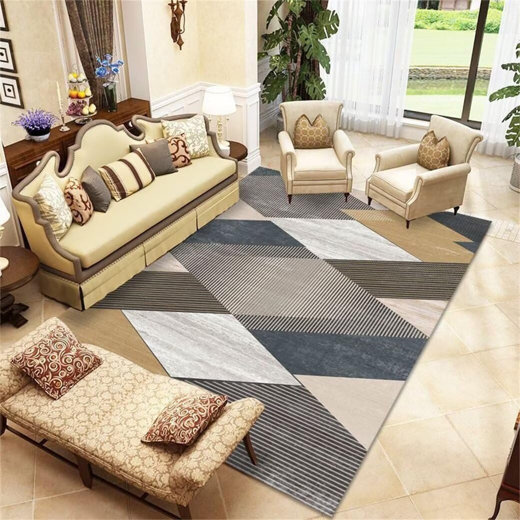 Tapis lavable en machine gris 50x80cm résistant à l'usure avec envers antidérapant
