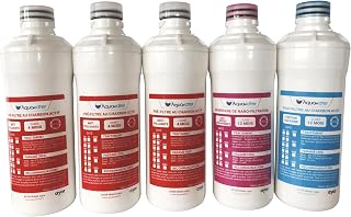 AQUAWATER, 106610 – 5 x replacement cartridge kit for water fountain – optimal filtration with pre-filters, membranes and post-filters, service life up to 12 months, easy installation