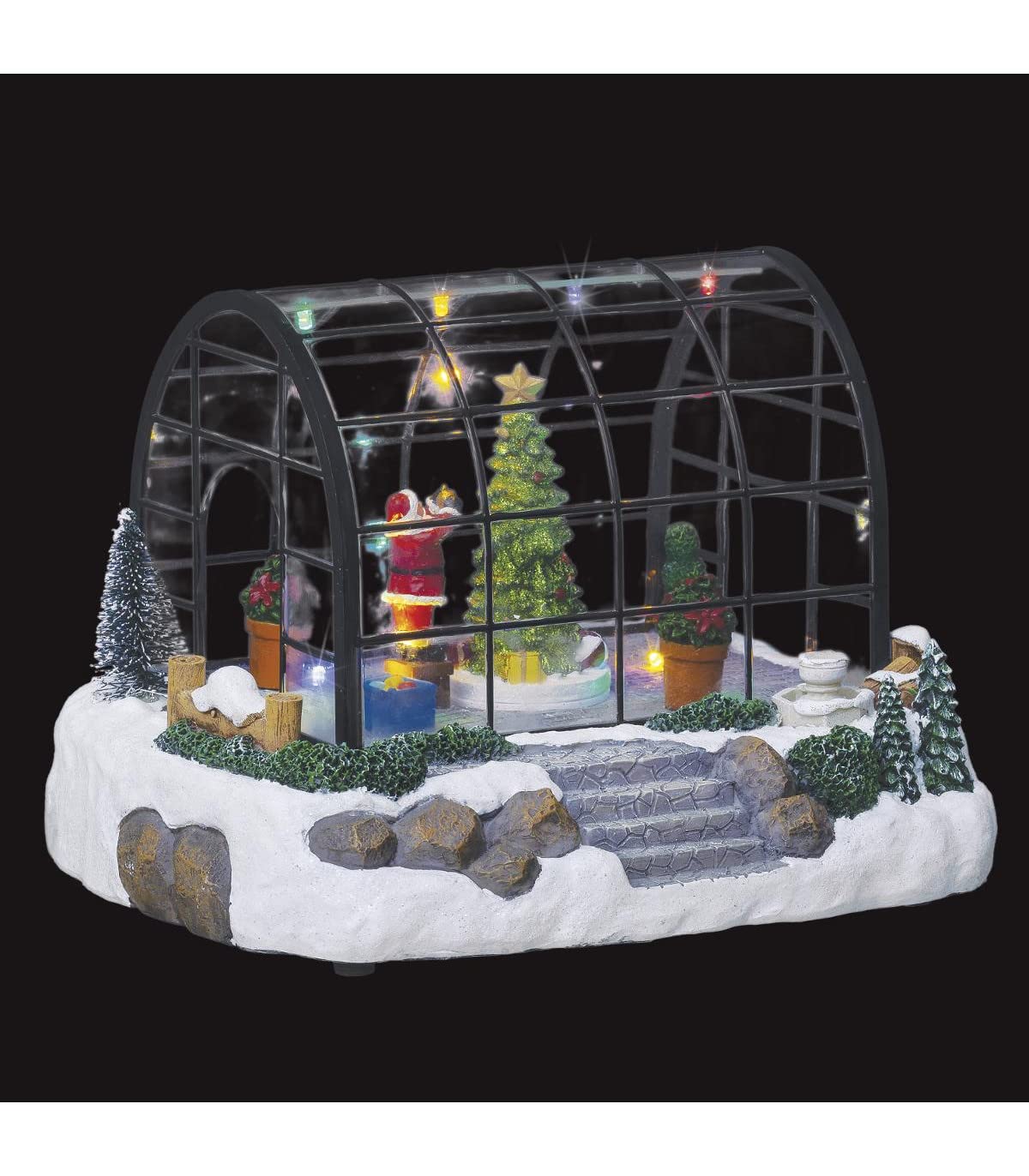 Village de noël serre du père noël animé pour raviver la magie des souvenirs d'enfance