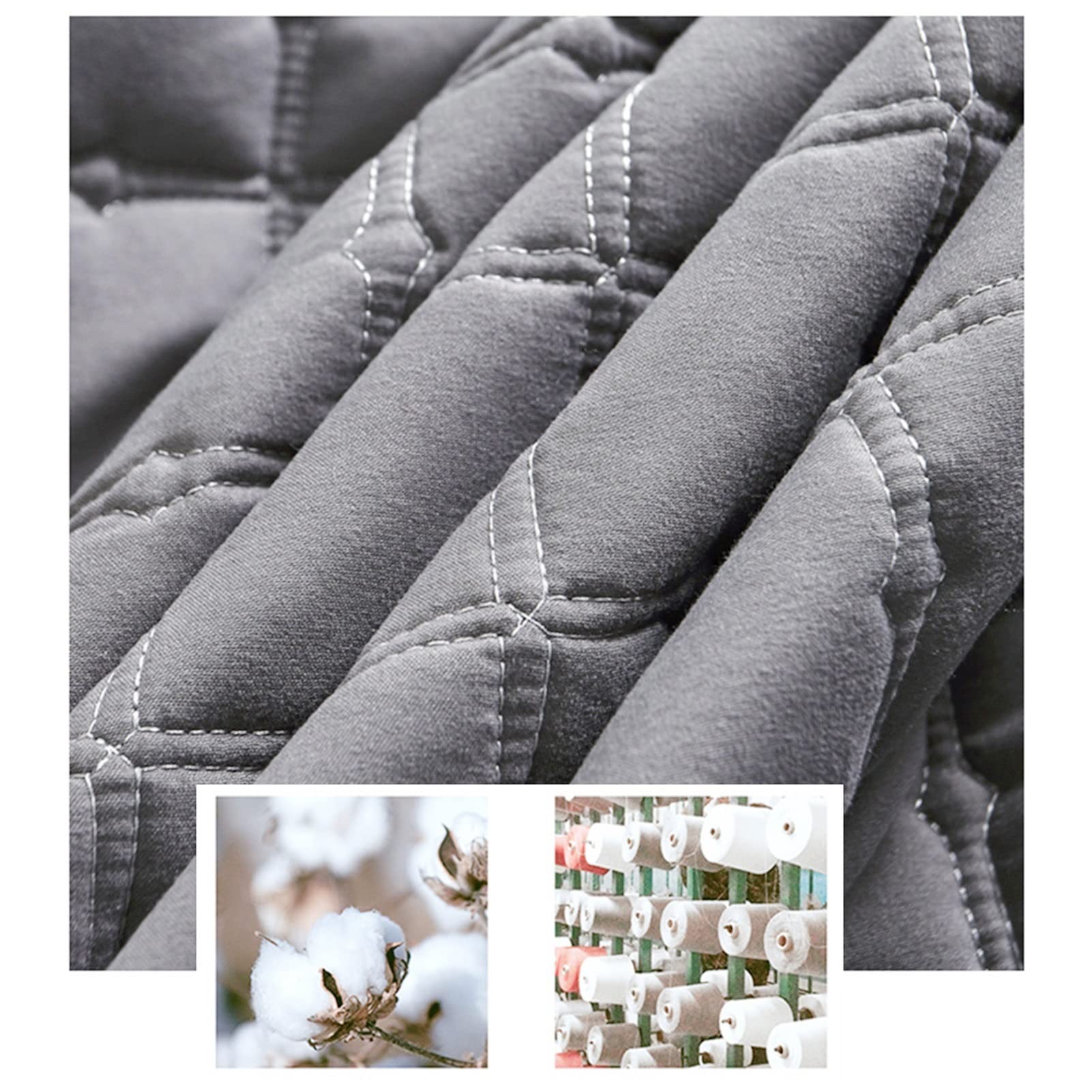 Manta de algodón hipoalergénica de 150 x 190 cm, color gris, elegante, antideslizante, resistente al polvo, ácaros, diseño único y cómodo, perfecto para decoración del hogar y ropa de cama