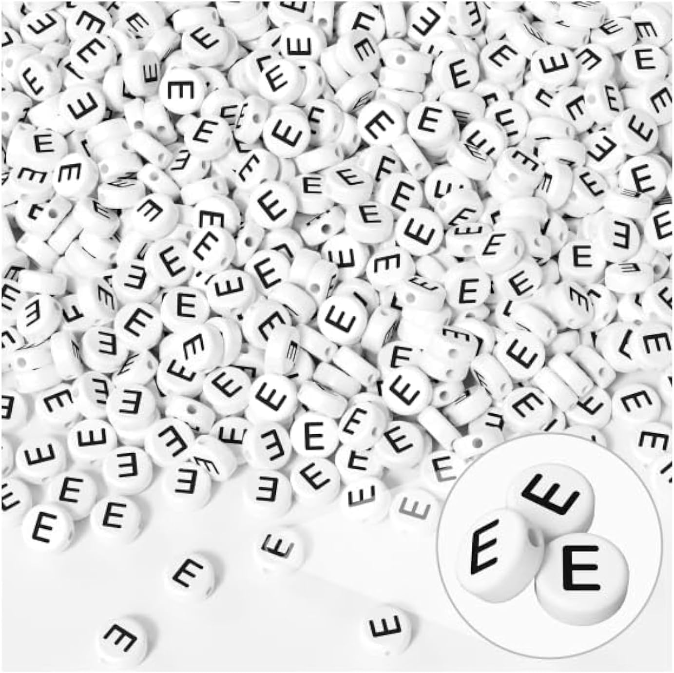 ARTDOT 800 Pieces Letter E Beads for Friendship Bracelets Making Kit, DIY Jewelry Making Supplies Alphabet Beads Crafts Art