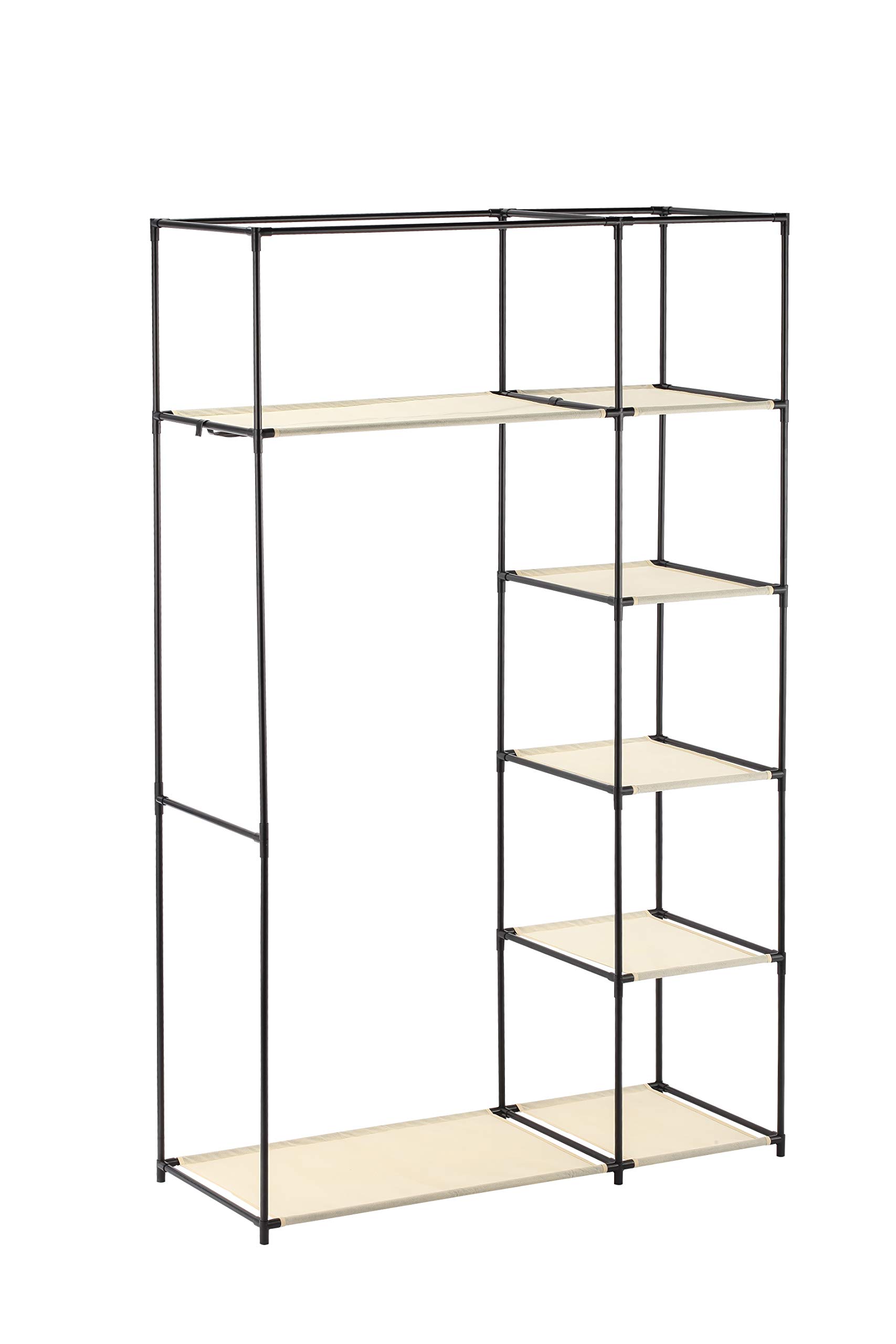 MSV XL Stoffschrank Kleiderschrank Faltschrank Campingschrank Stoff mit Kleiderstange 110 x 174,5 x 45 cm
