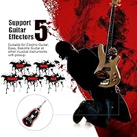 Vista 3 de Amplificador de auriculares para guitarra B6, mini enchufe, amplificador de guitarra, Bluetooth recargable para guitarra eléctrica de bolsillo