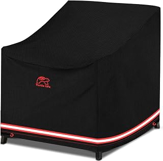 Turtle Life Garden Chair Covers, Patio Single Sofa Covers, Waterproof, Windproof Outdoor Sofa Covers, Durable Patio Chair Covers for Garden Sofa Chair 94x102x76 cm