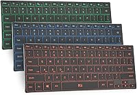 Rii X9 Wireless Bluetooth Keyboard (2.4G+BT5.0) RGB Backlit Rechargeable Aluminum for PC Laptop Tablet Surface Windows