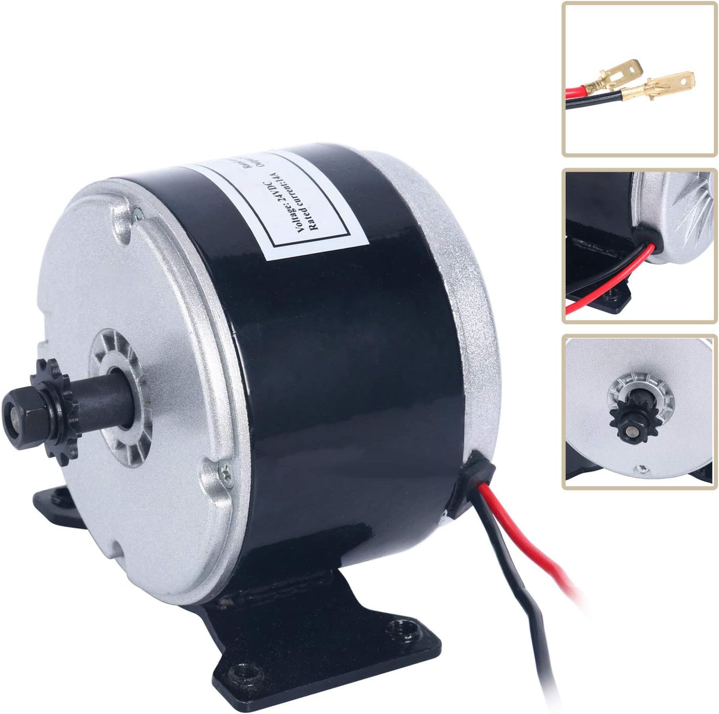 YaeTek24V Electric Motor Brushed 250W 2750RPM Motor Chain for E Scooter Drive Speed Control